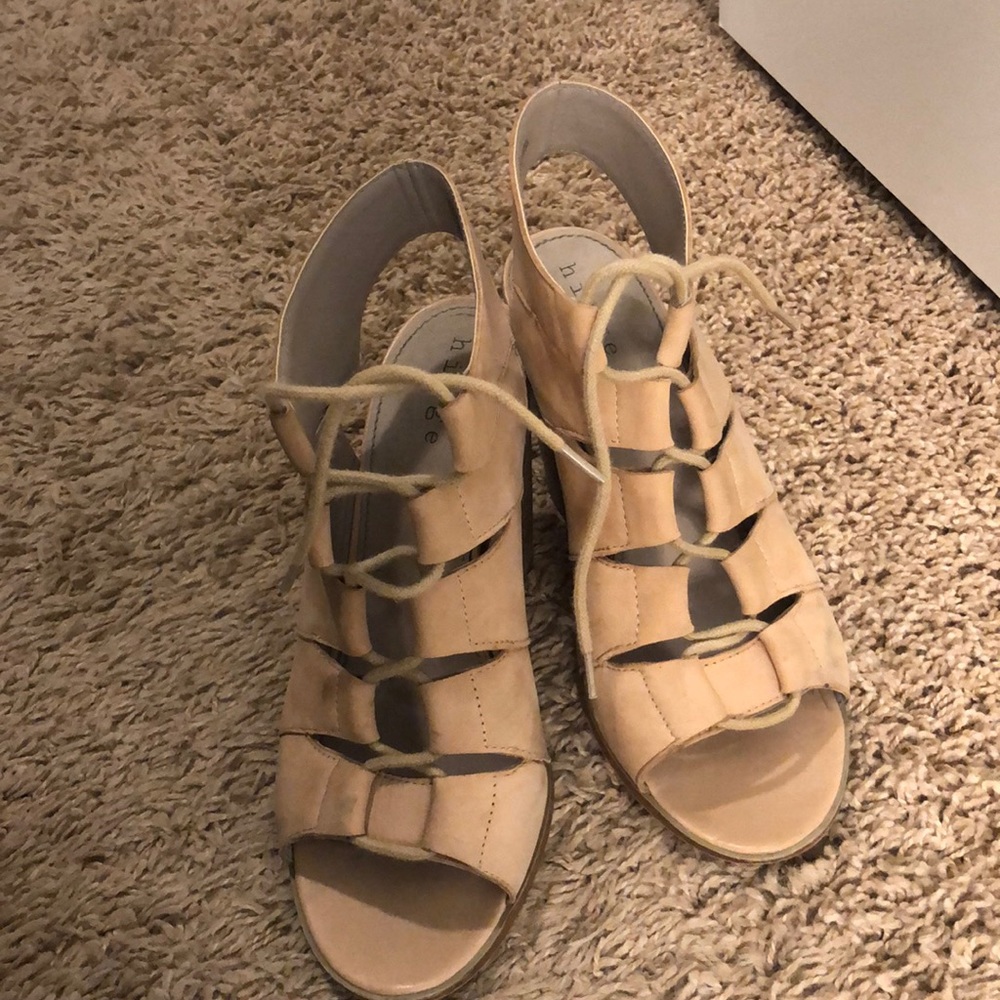 Hinge lace up sandals